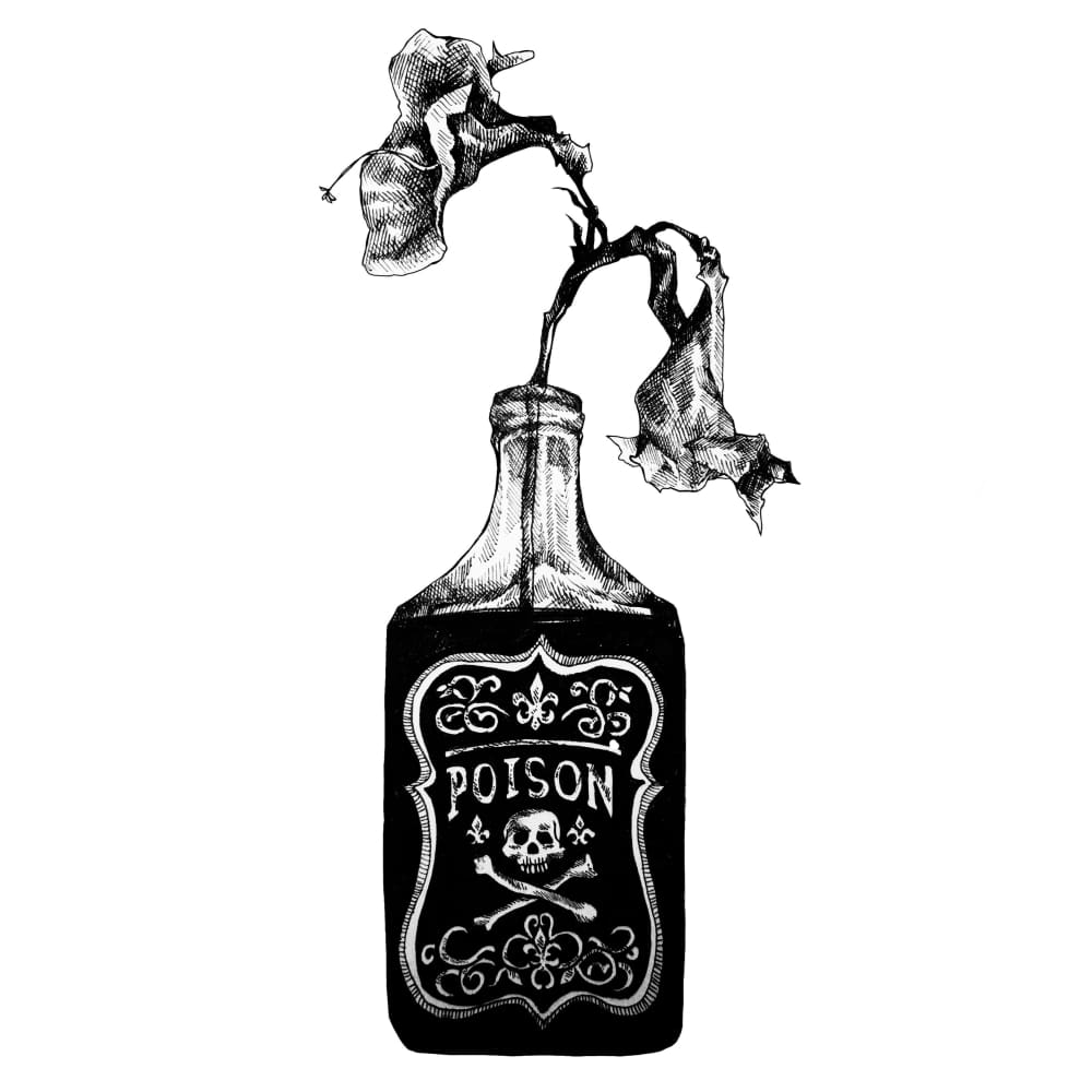 Poison Bottle Temporary Tattoo